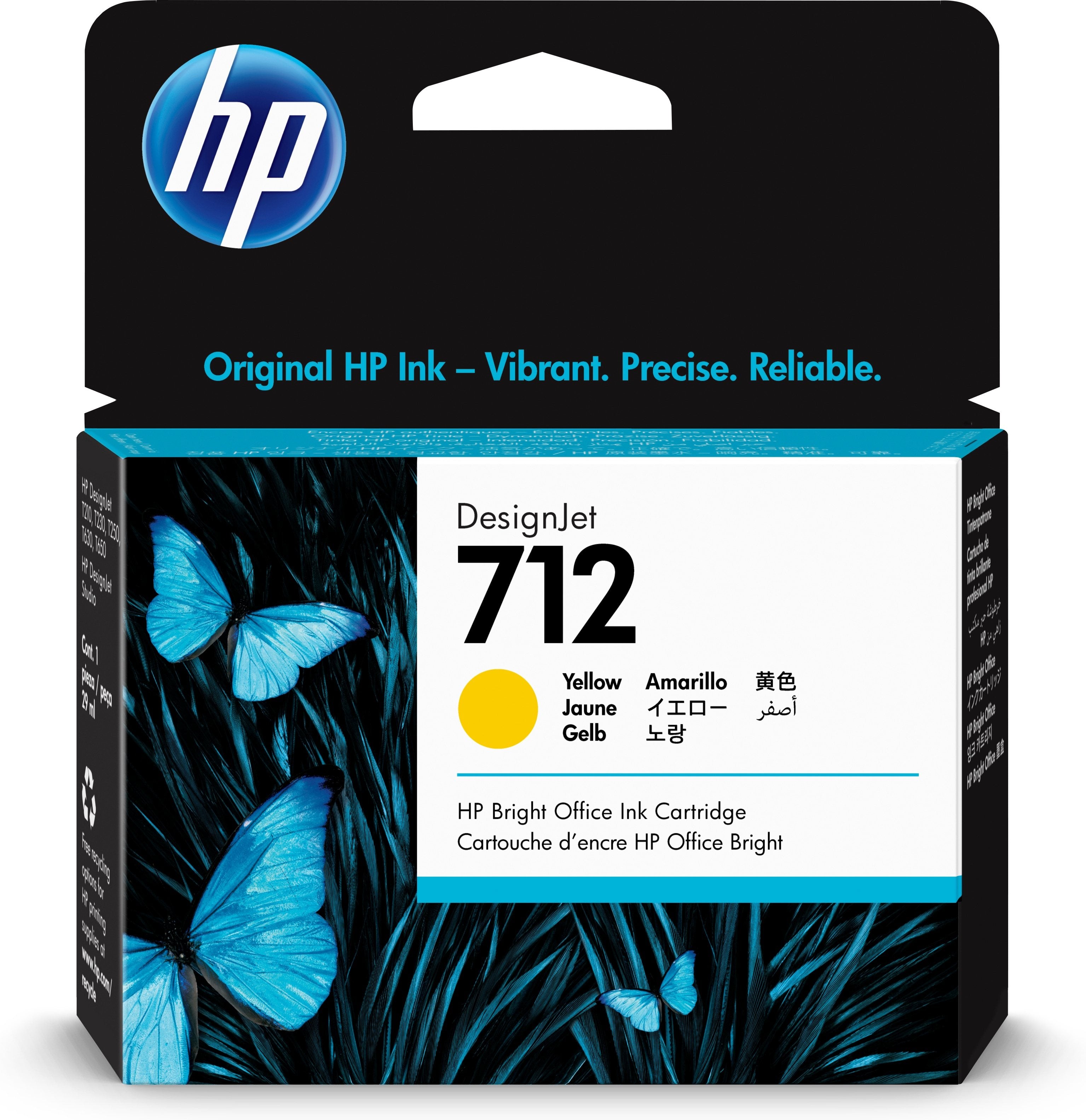 Tinta HP 712 3ED69A - Amarillo, 29ml Tinta HP 712 3ED69A - Amarillo, 29ml